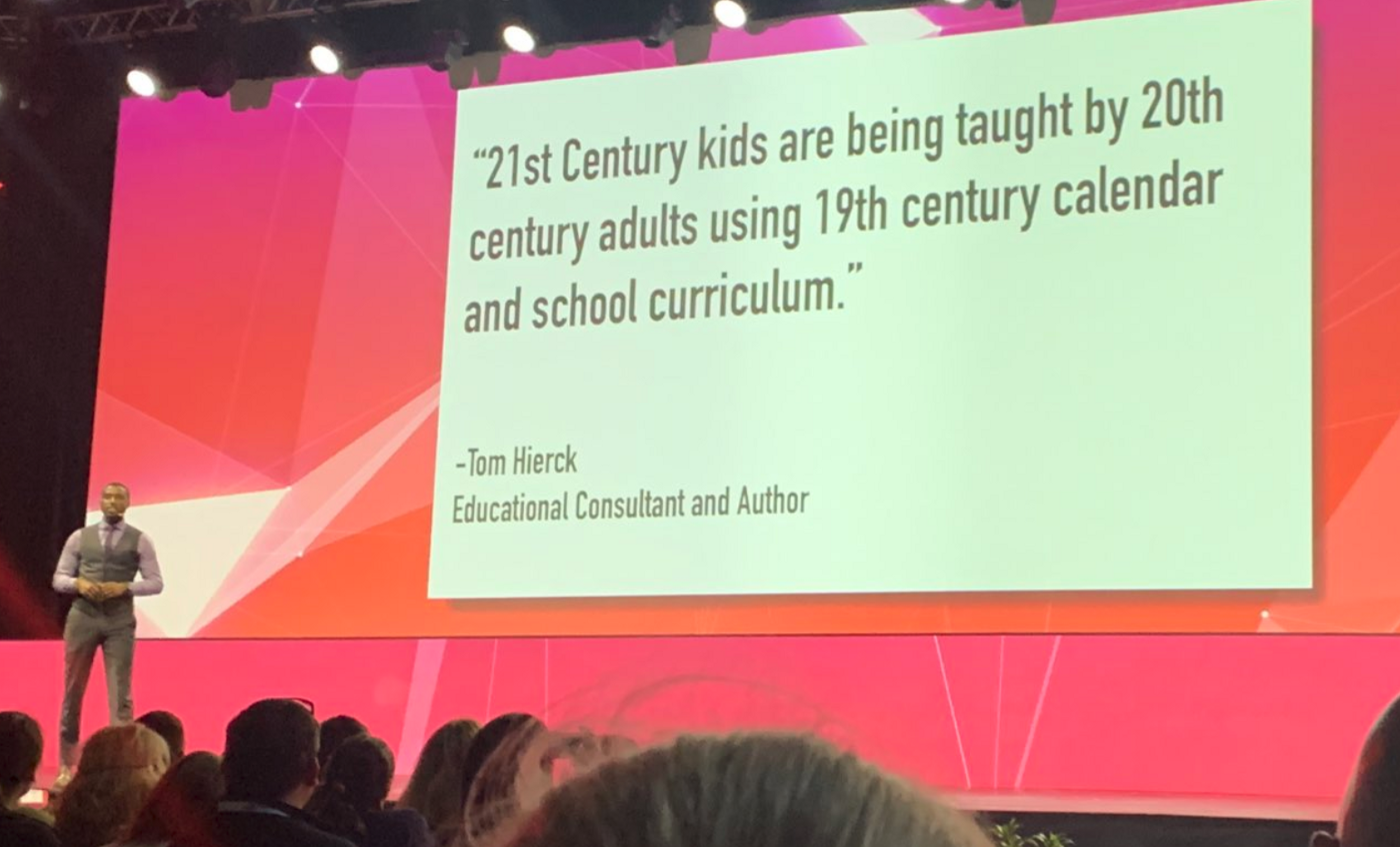 Michael Bonner speaking about equity at the ISTE 2019 Conference.